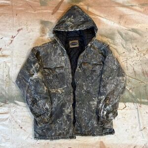 Vintage camo jacket with distressing